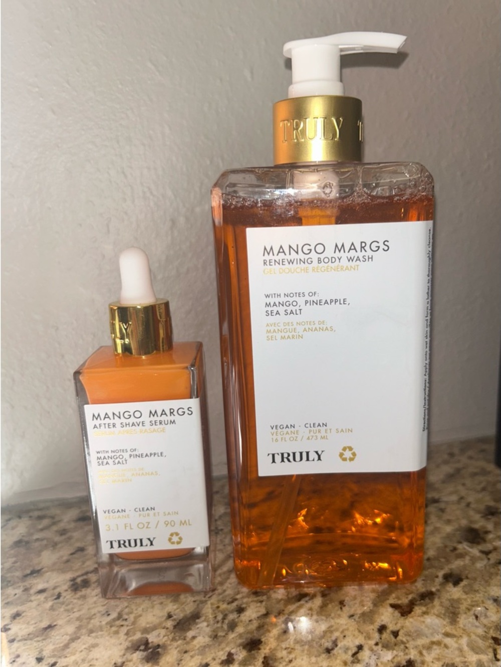 TRULY Mango Margs Body Wash & After Shave Serum - Bundle - New